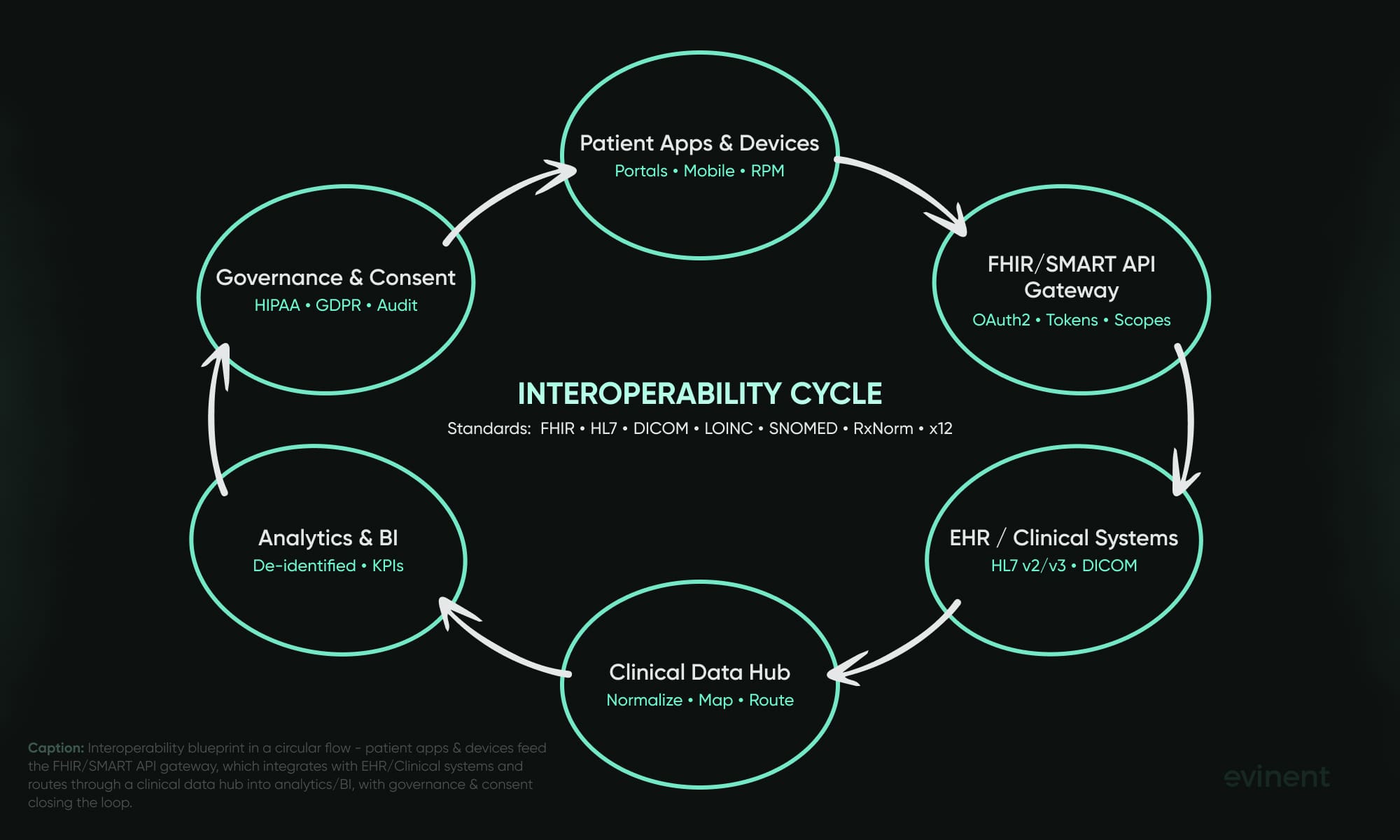 healthcare software product development interoperability cycle